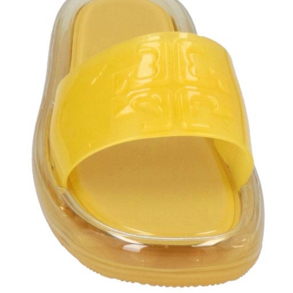 Tory Burch Yellow Clear Bubble Jelly Slide Sandals - Picture 3 of 5
